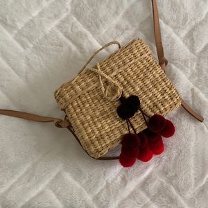 Baby Roge Cascade Red Pompom Bag